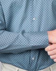 CAMICIA 100% COTONE FACILE STIRO CON FANTASIA ROMBO