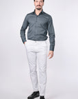 CAMICIA 100% COTONE FACILE STIRO CON FANTASIA LABIRINTO
