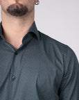 CAMICIA 100% COTONE FACILE STIRO CON FANTASIA LABIRINTO