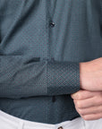 CAMICIA 100% COTONE FACILE STIRO CON FANTASIA LABIRINTO