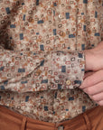 CAMICIA 100% COTONE FACILE STIRO CON FANTASIA FORME
