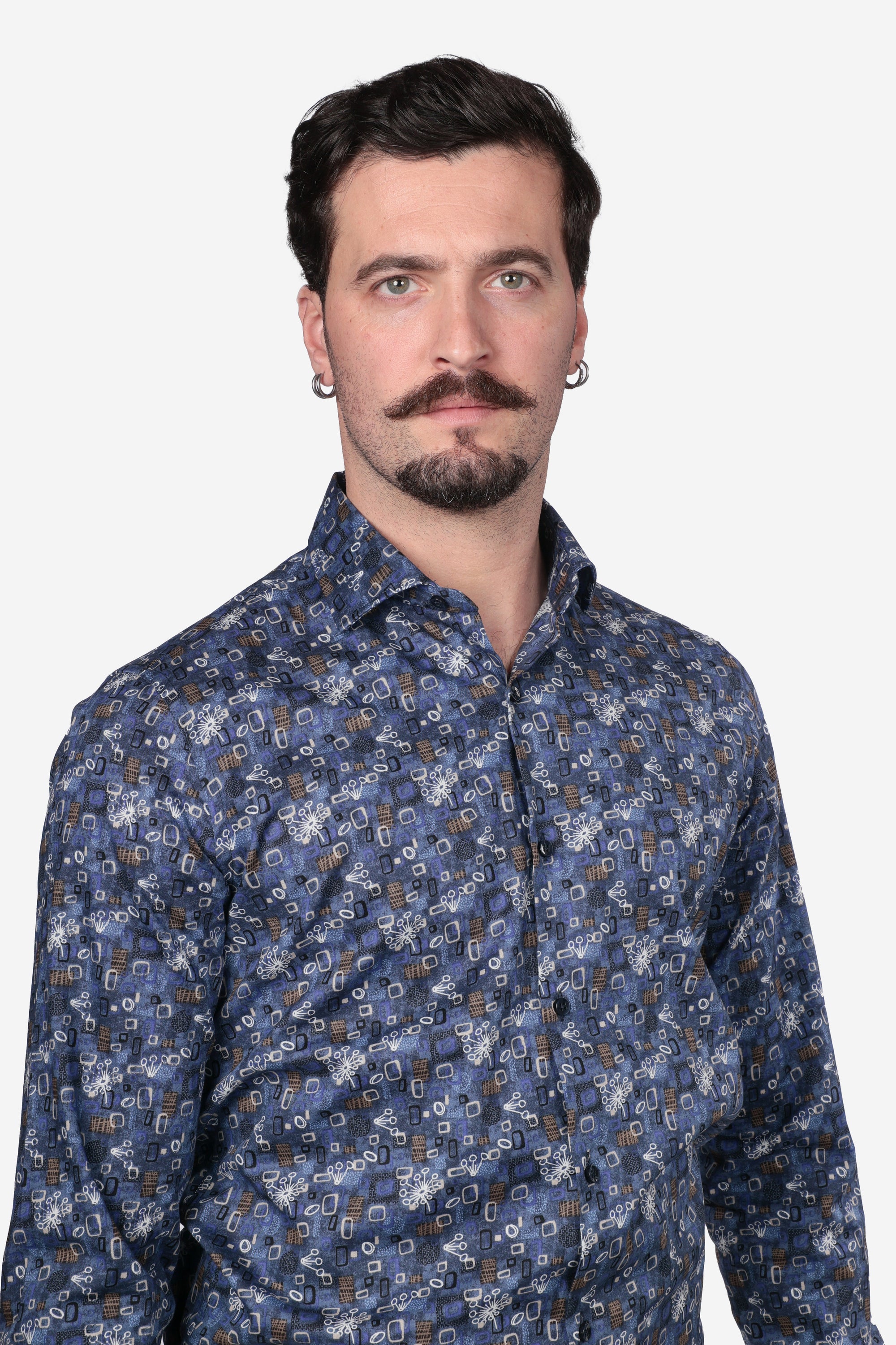 CAMICIA 100% COTONE FACILE STIRO CON FANTASIA FORME