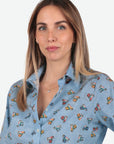 CAMICIA A FANTASIA FACILE STIRO VESPETTA DONNA