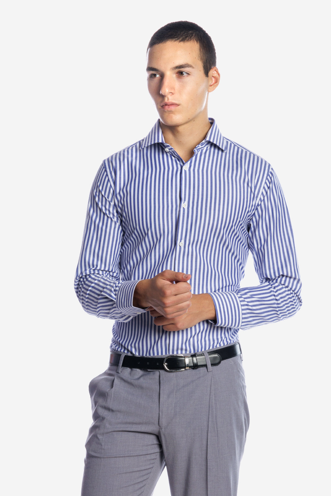 CAMICIA 100% COTONE RIGA EXTRA LARGA