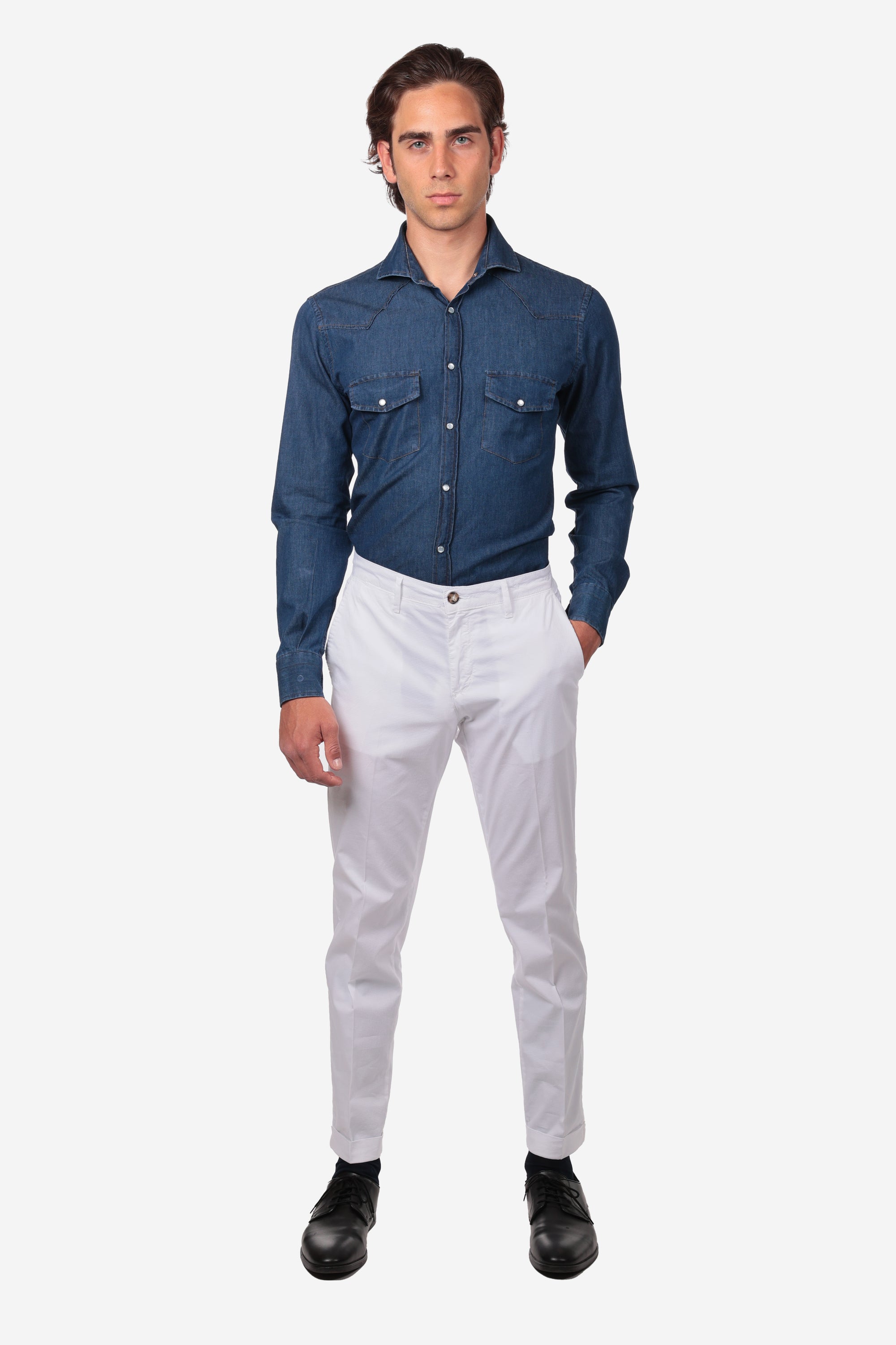 CAMICIA MORBIDA IN DENIM