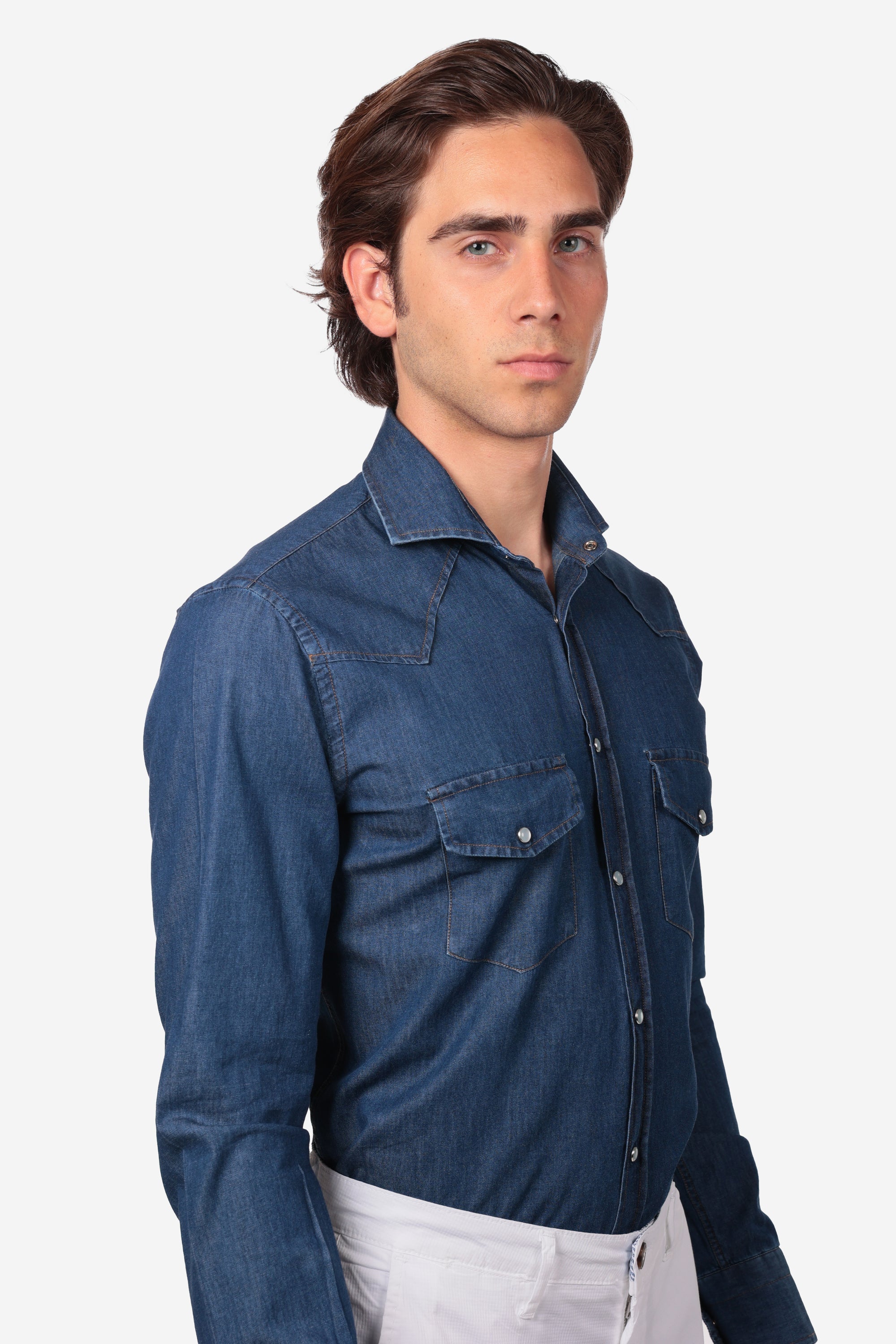 CAMICIA MORBIDA IN DENIM