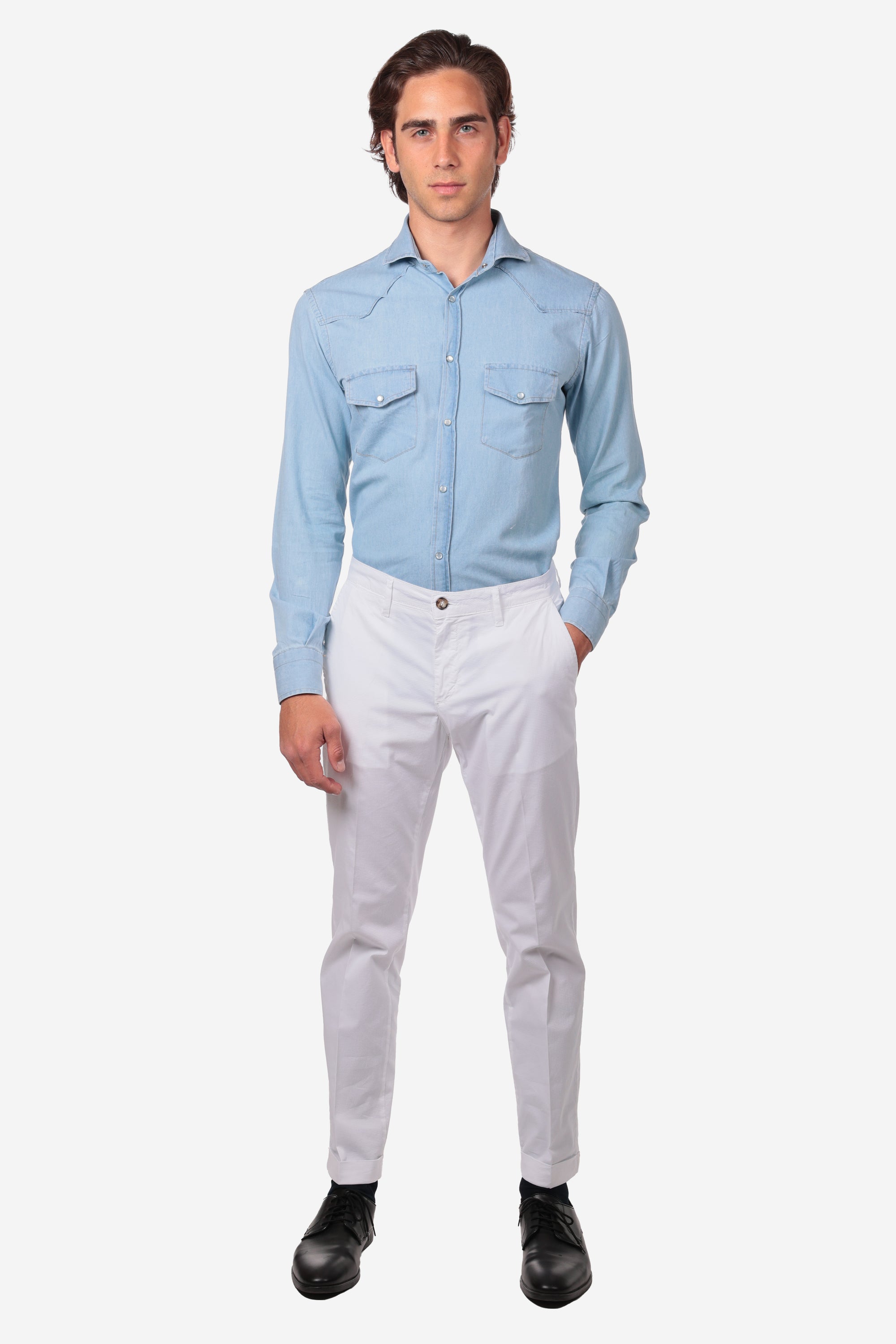 CAMICIA MORBIDA IN DENIM