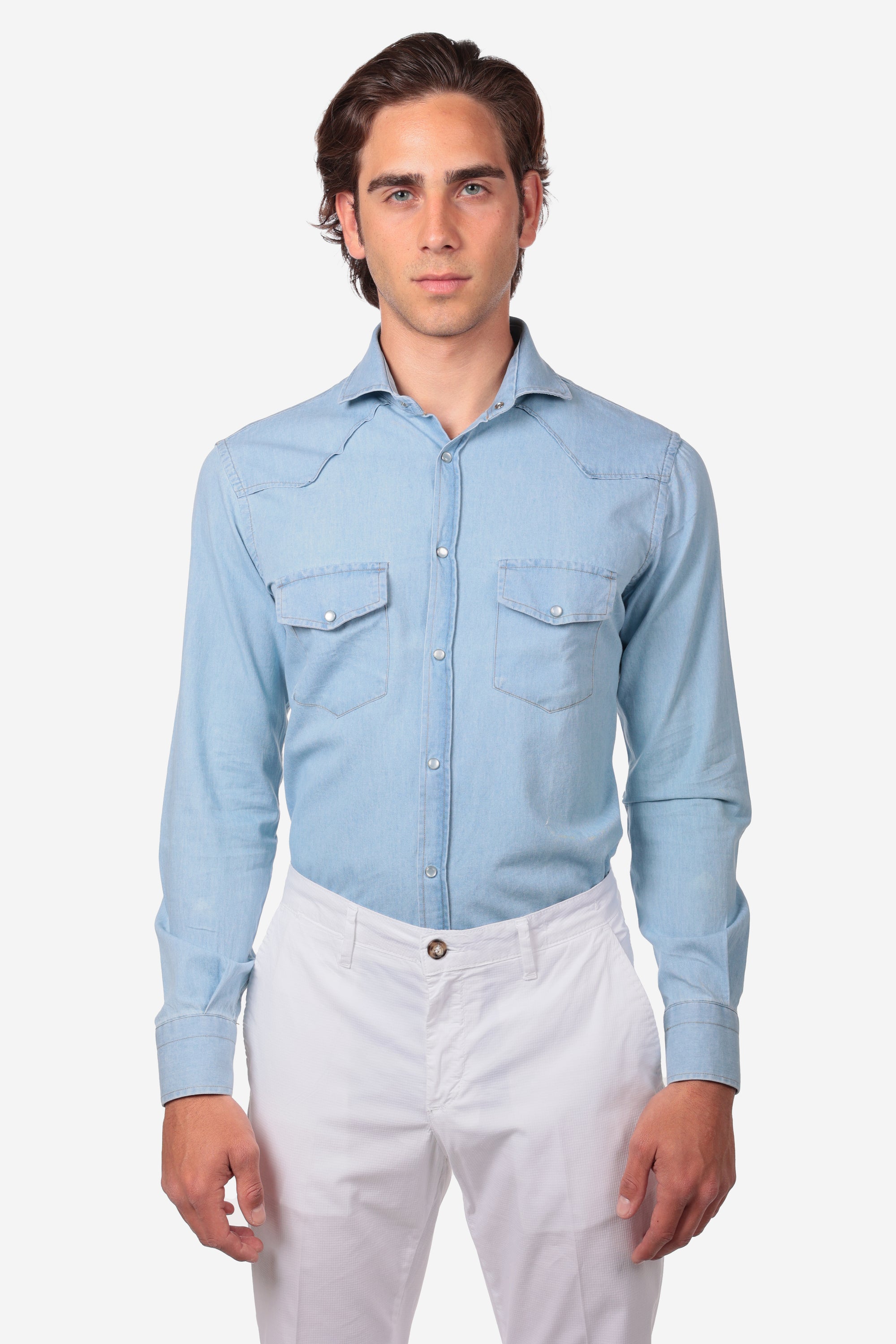 CAMICIA MORBIDA IN DENIM