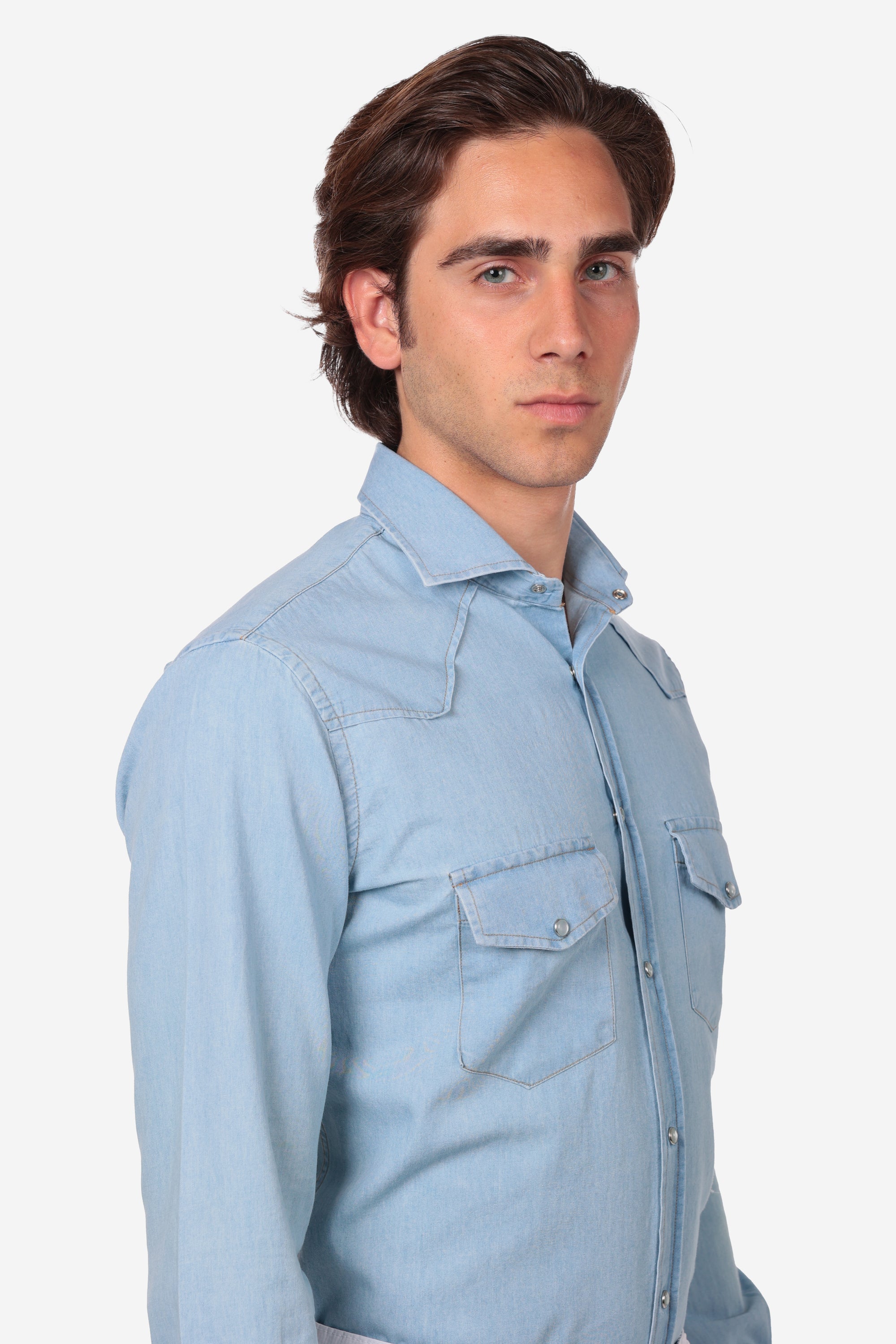 CAMICIA MORBIDA IN DENIM