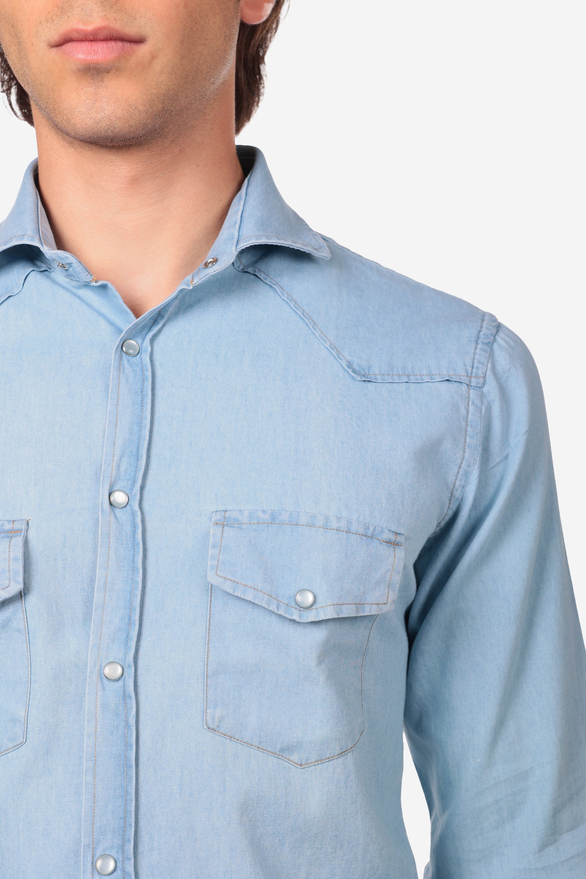 CAMICIA MORBIDA IN DENIM
