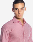 Camicia riga media 100% cotone