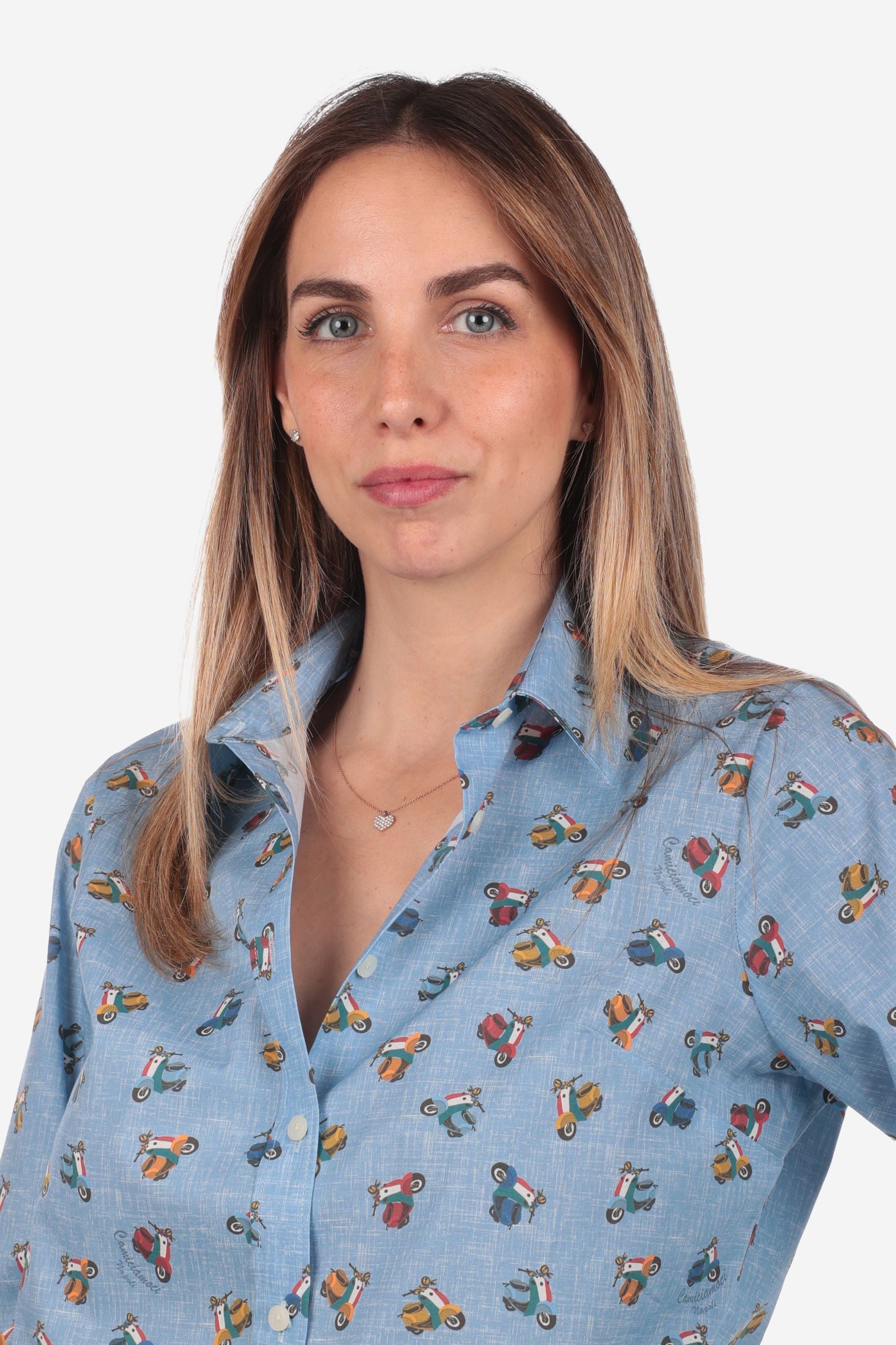 CAMICIA A FANTASIA FACILE STIRO VESPETTA DONNA
