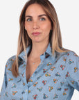 CAMICIA A FANTASIA FACILE STIRO VESPETTA DONNA
