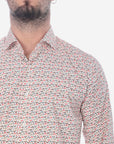 Camicia fantasia bouquet bianco