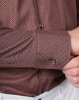 CAMICIA 100% COTONE FACILE STIRO CON FANTASIA LABIRINTO
