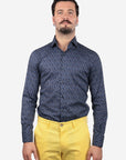 CAMICIA 100% COTONE FACILE STIRO CON FANTASIA LINEE