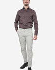 CAMICIA 100% COTONE FACILE STIRO CON FANTASIA LINEE