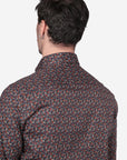 CAMICIA 100% COTONE FACILE STIRO CON FANTASIA LINEE