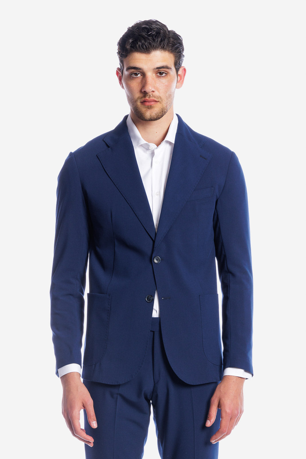 SOLID COLOR SINGLE BREASTED SUIT JACKET