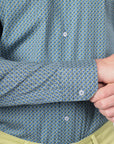 CAMICIA 100% COTONE FACILE STIRO CON FANTASIA ONDA