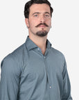 CAMICIA 100% COTONE FACILE STIRO CON FANTASIA ONDA