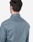 CAMICIA 100% COTONE FACILE STIRO CON FANTASIA ONDA