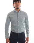 Camicia riga media 100% cotone