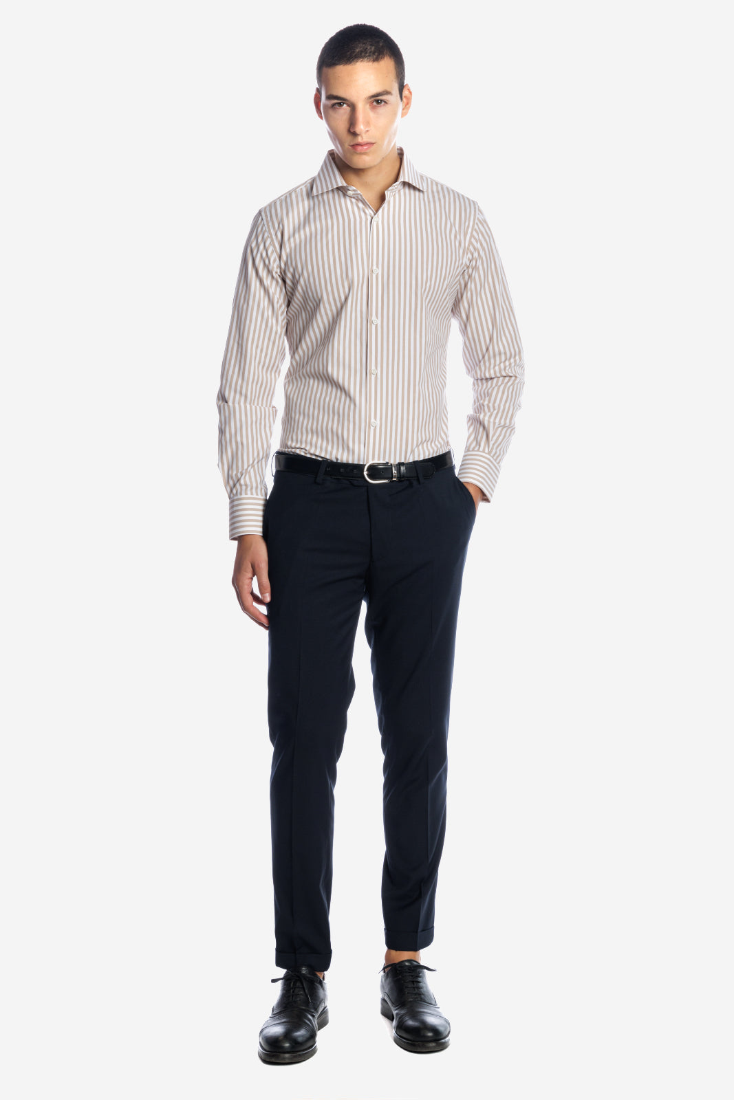 CAMICIA 100% COTONE RIGA EXTRA LARGA