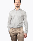 CAMICIA 100% COTONE FACILE STIRO CON FANTASIA ROMBO