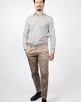 CAMICIA 100% COTONE FACILE STIRO CON FANTASIA ROMBO