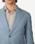 GIACCA MONOPETTO TEX CIELO