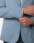 GIACCA MONOPETTO TEX CIELO