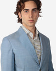 GIACCA MONOPETTO TEX CIELO