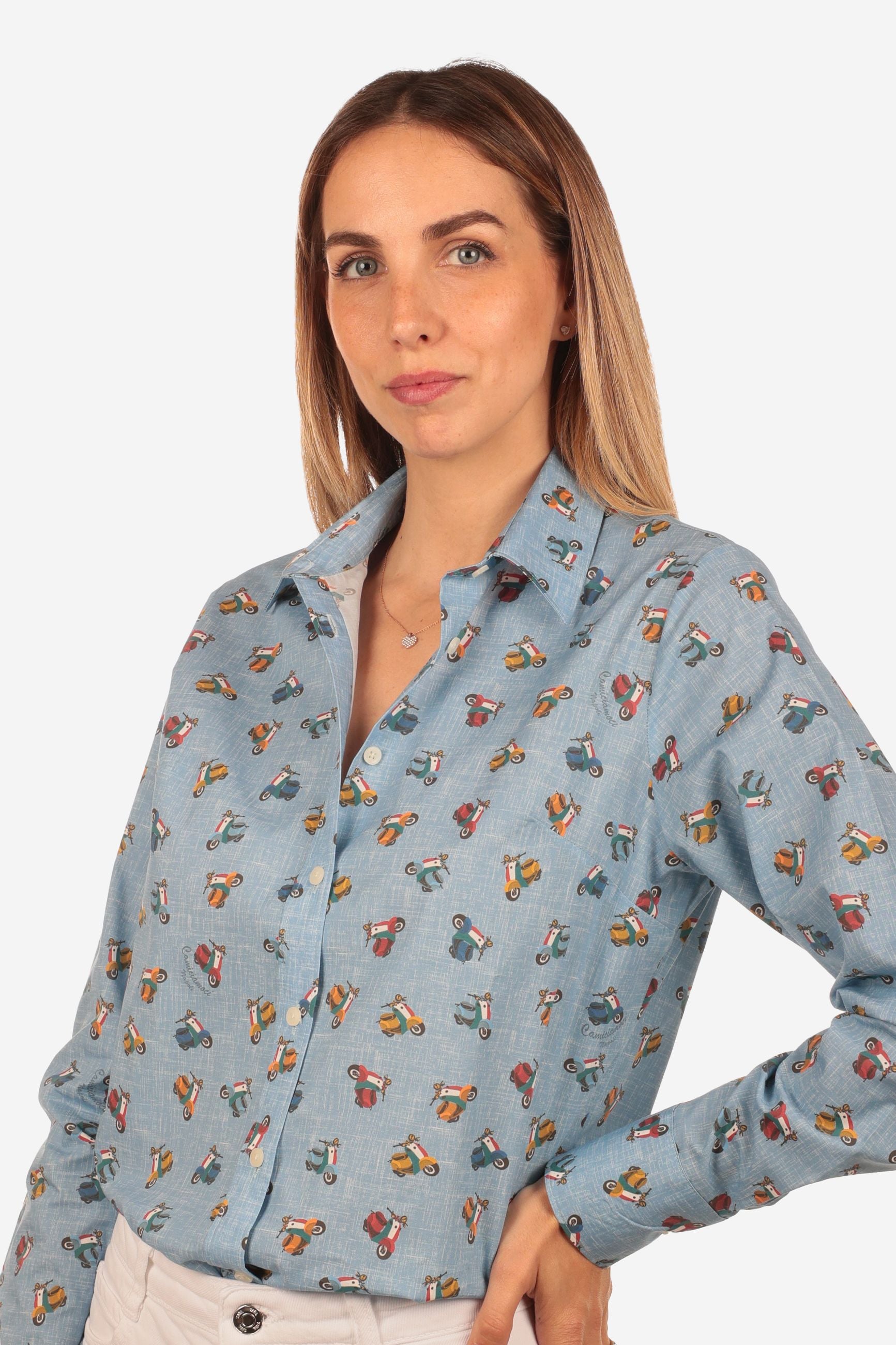 CAMICIA A FANTASIA FACILE STIRO VESPETTA DONNA