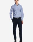 CAMICIA 100% COTONE RIGA STRETTA