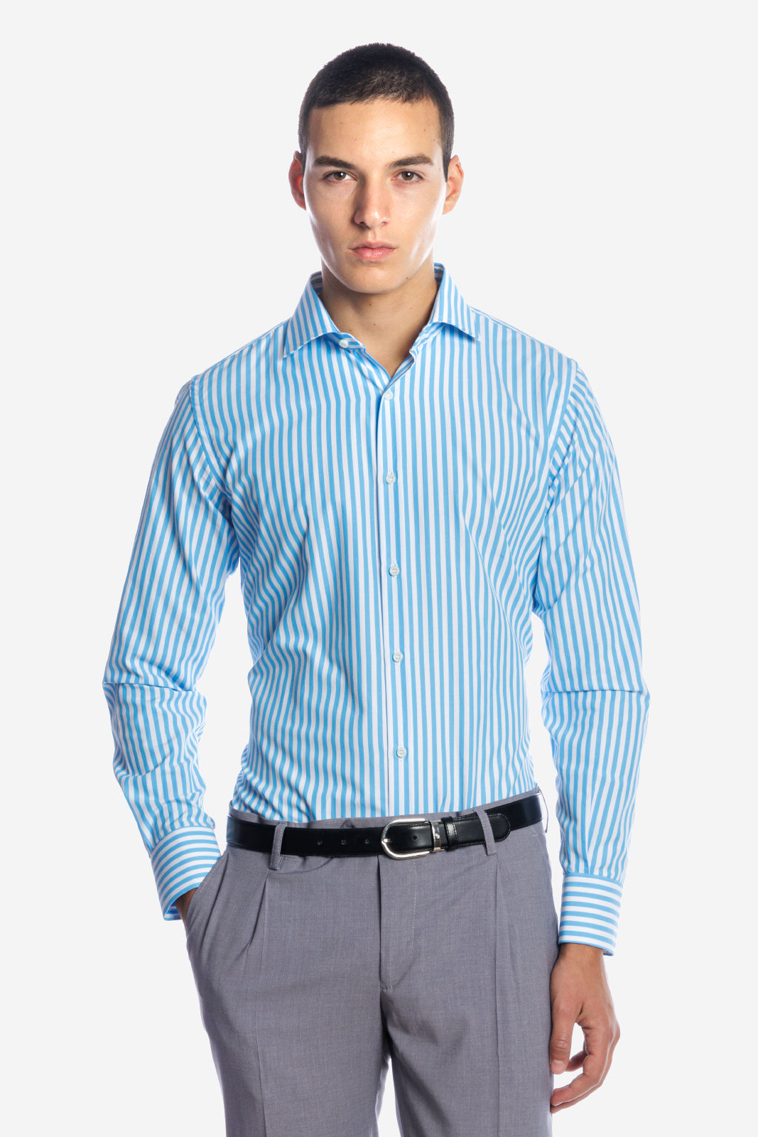 CAMICIA 100% COTONE RIGA EXTRA LARGA