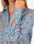 Camicia donna a fantasia moka