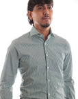 Camicia riga media 100% cotone