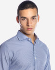 CAMICIA 100% COTONE RIGA STRETTA