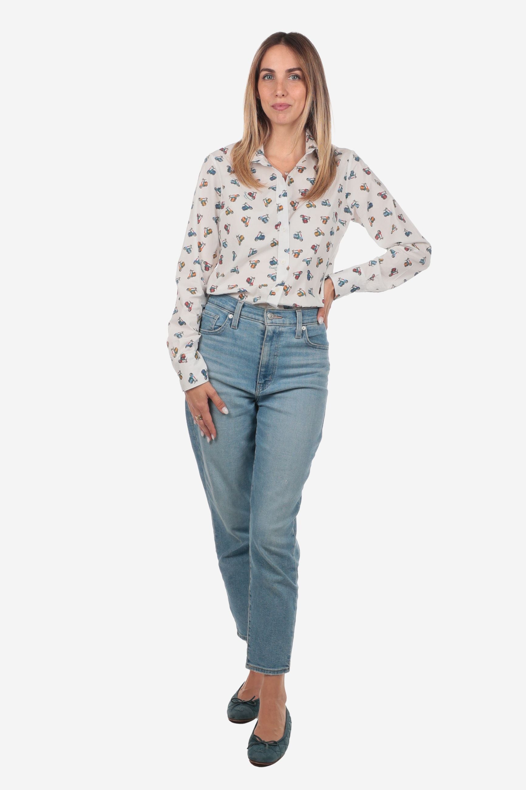 CAMICIA A FANTASIA FACILE STIRO VESPETTA DONNA
