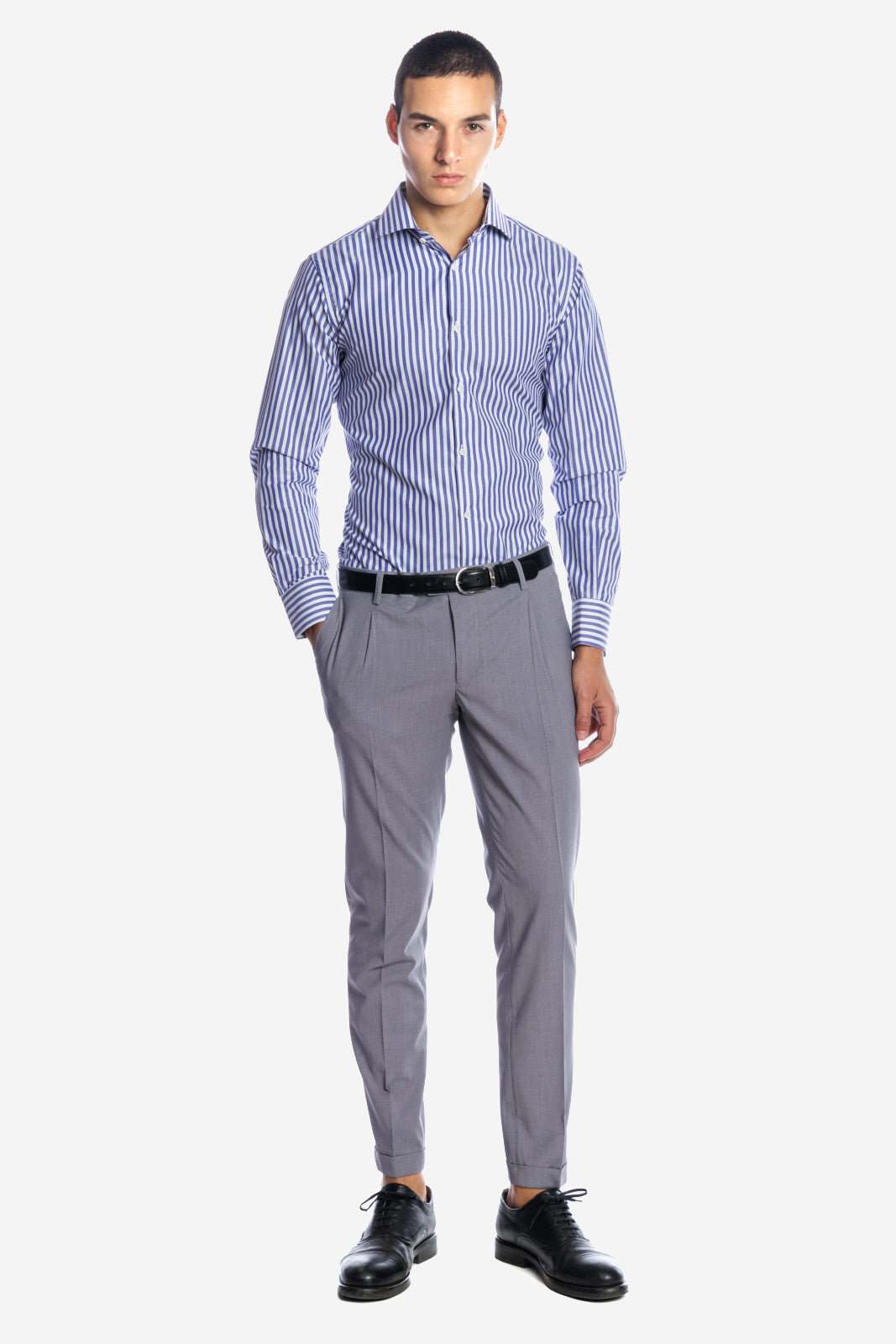 CAMICIA 100% COTONE RIGA EXTRA LARGA
