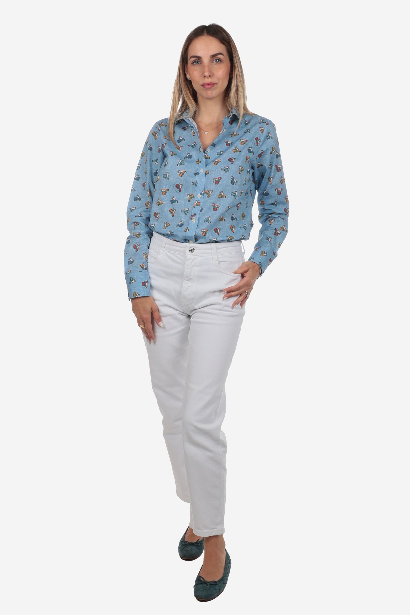 CAMICIA A FANTASIA FACILE STIRO VESPETTA DONNA