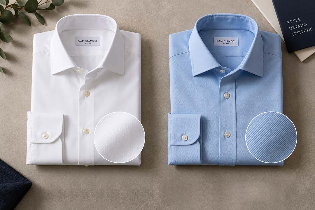 Camicia twill o popeline? Differenze, vantaggi e quale scegliere