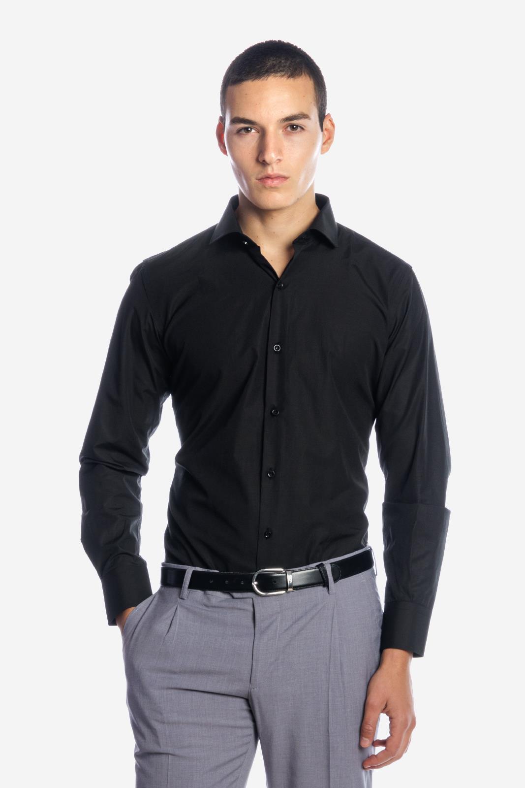 Camicia 100% cotone tinta unita