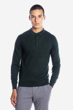 Maglia polo tre bottoni a maniche lunghe