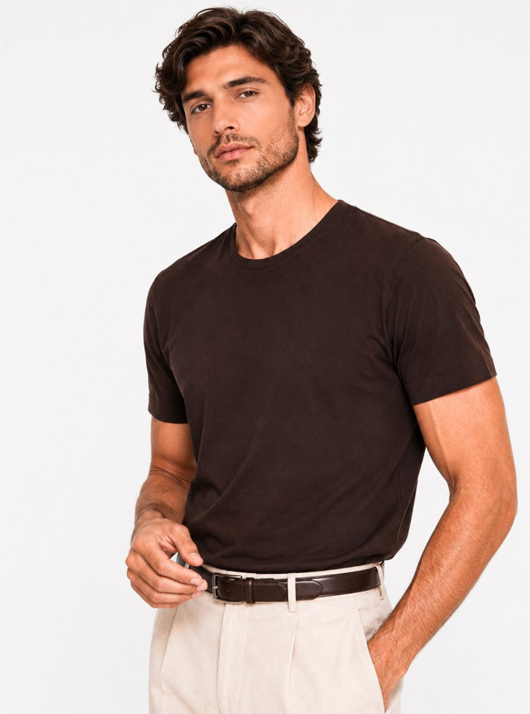 T-shirt Uomo Basic Girocollo in Cotone