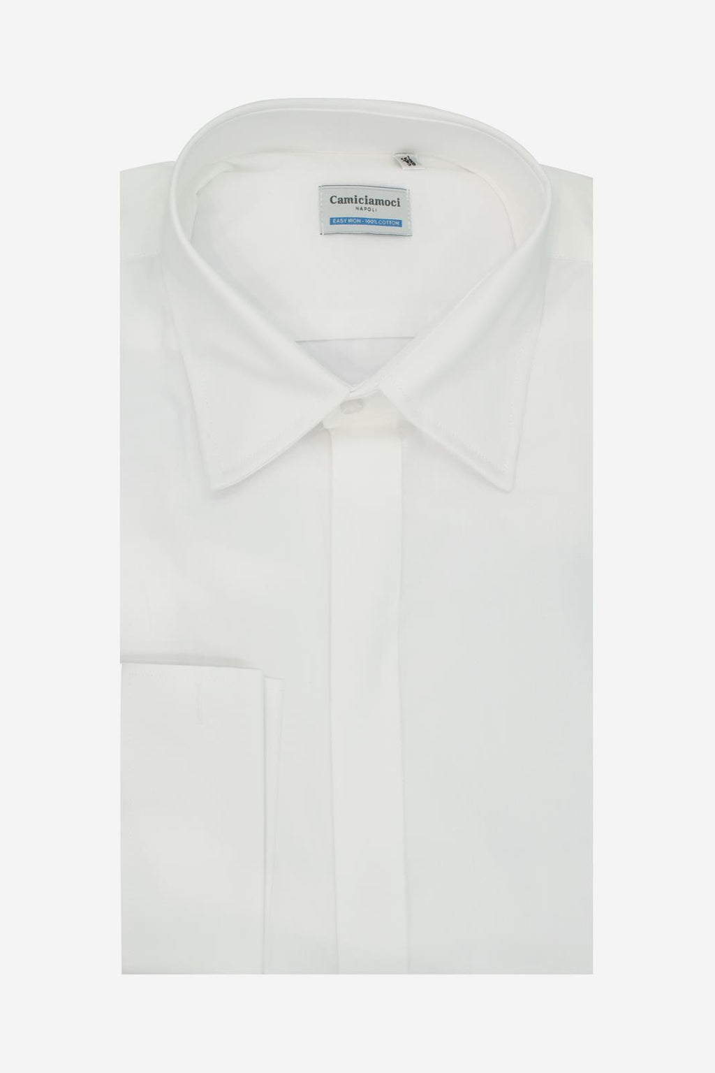Camicia con polso gemelli 100% cotone