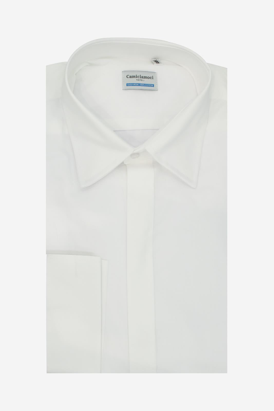 Camicia con polso gemelli 100% cotone
