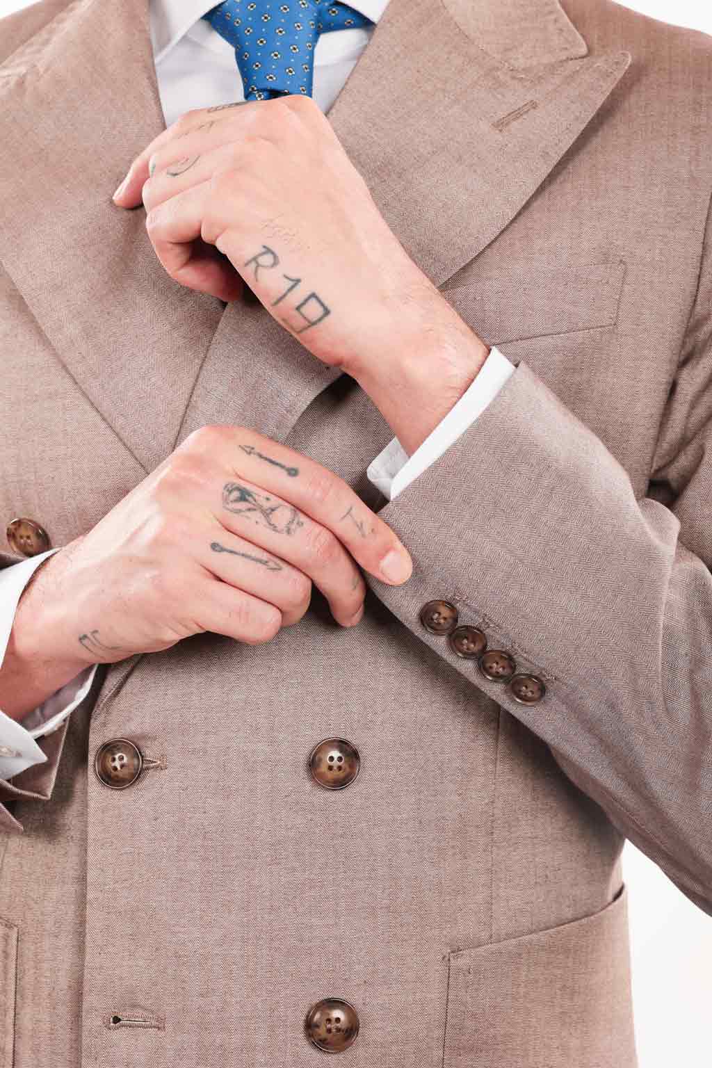 Giacca doppiopetto spigata da abito mk04