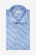 Camicia facile stiro a fantasia corde